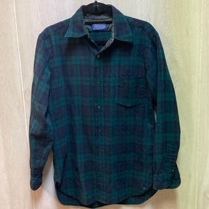 Pendleton Wool Plaid Shirt size Medium